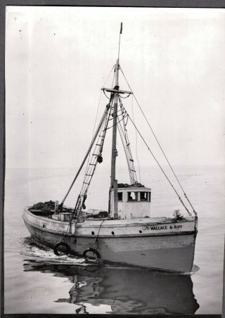Vintage 1926 Fishing Boat Eastham Cape Cod Provincetown Massachusetts Old Photo