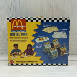 1993 Mattel McDonald ' s Happy Meal Magic Snack Maker Refill Pak 10656 2 2