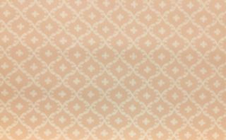 1940s Vtg 1950s 5 Rolls Wallpaper Pink With White Pattern Design 22 " Width
