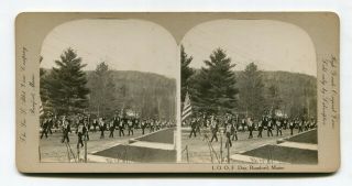 Rumford,  Maine I.  O.  O.  F.  Day Fraternal Parade Stereoview By Abbot