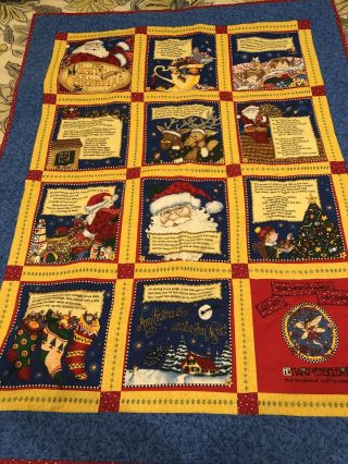 Mary Engelbreit Fabric Book The Night Before Christmas Complete Quilt