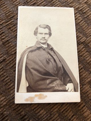 Cdv Photo Of Civil War Soldier From The 5th Of Maine Regiment
