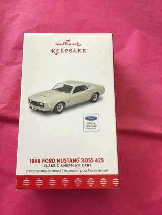 Hallmark Ornament Classic American Cars 2017 27th 1969 Ford Mustang Boss 429