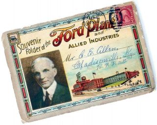1926 Ford Motor Co.  Souvenir Postcard Folder Ford Plant & Industries