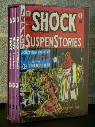 Ec Comics Shock Suspenstories Complete 3 Vol Hardcover Set/slip Case Semi -