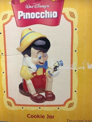 Walt Disney Pinocchio Cookie Jar Treasure Craft - No Hat