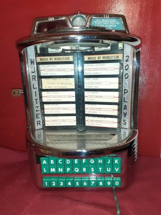 Wurlitzer Wallbox Model 5250 Complete Lock Key And Coin Tray