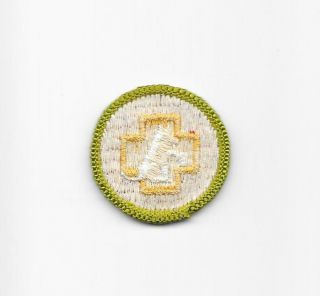 First Aid to Animals 1969 - 1971 Type G Cloth Back Merit Badge Boy Scouts BSA 2