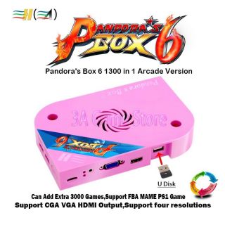 3A Pandora ' s Box 6 1300 in 1 Jamma Arcade PCB Board FBA MAME 3D Game 3