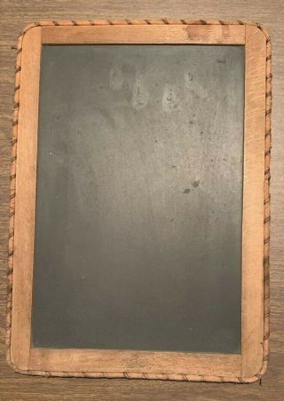 Vintage Child’s School Writing Slate Chalkboard 2 Sided 10” X 14”