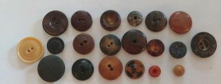 20 Vintage Vegetable Ivory Buttons Stenciled Whistle Etc.