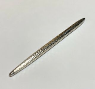 Vintage Tiffany & Co Sterling Silver Ballpoint Pen Slim Diamond Polygon Etched