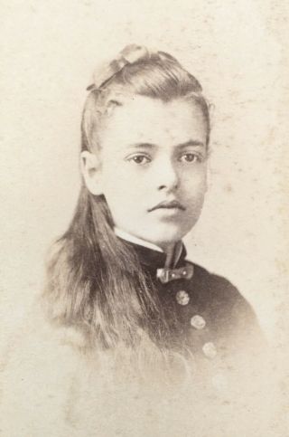 1870’s Pretty School Girl Cdv Photo By Zeph Magill Troy York