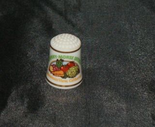 Ferry Morse Seeds Advertising Promo Thimble Porcelain 1980 Great Gift