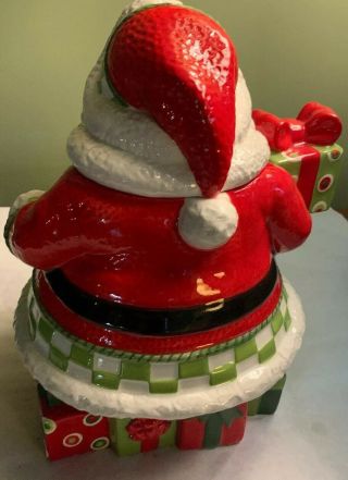 Fitz and Floyd Santa Claus Cookie Jar Holiday Cheer Christmas Decoration 2