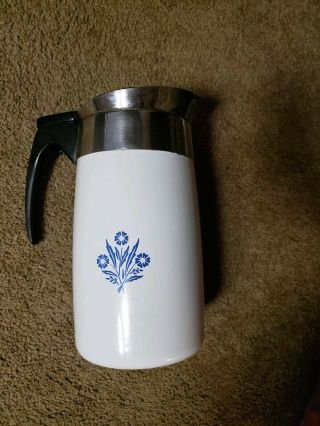 Vintage Corning Ware Blue Cornflower 10 Cup Electric Coffee Pot