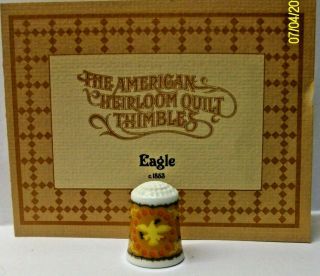 An American Heirloom Quilt Fine Bone China Thimble The - - Eagle - -