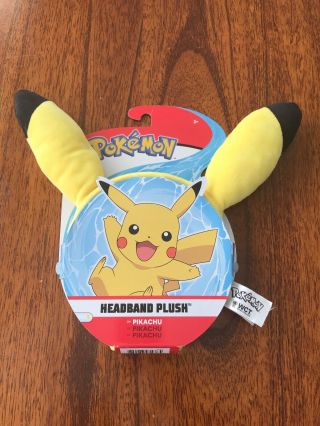 Pokemon Pikachu Headband Plush Nintendo Wct Authentic Ears Cosplay