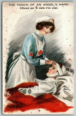 Arthur Butcher Lovely Lady Wwi Red Cross Nurse " Touch Of Angel 