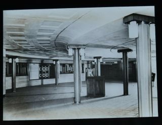 Glass Magic Lantern Slide Photo London Transport History Lptb Tube Ticket Hall