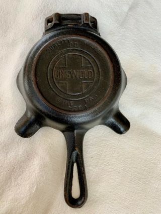 VTG Griswold Cast Iron Ashtray Skillet with Match Holder 00 570A Collectible @@ 2