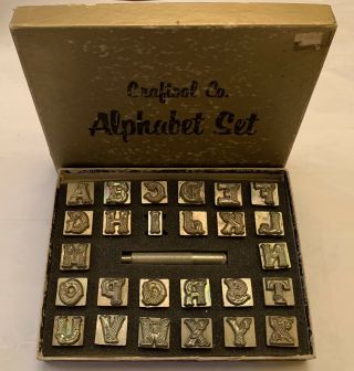 Leather Tools/ Vintage Craftool Co 3/4 " 3d Celtic Design Alphabet Set 8140