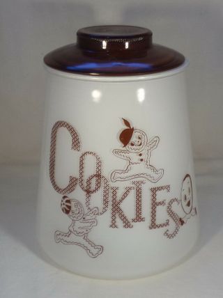 Vtg Mid Century Cookie Jar Bartlett & Collins Brown & White Gingerbread 8.  5 "