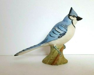 Beswick Blue Jay (2188) Ceramic Bird Figurine Collectible Matte Finish