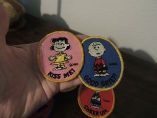 6 Vintage Peanuts Gang Patches Snoopy Charlie Brown Lucy 3