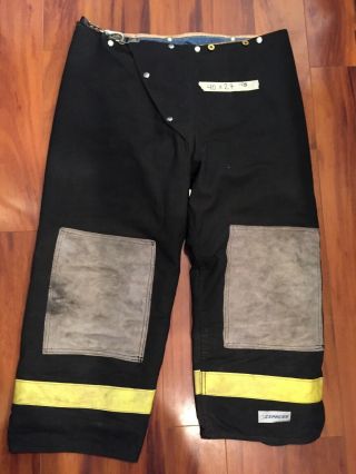 Firefighter Turnout Express Bunker Pants Cairns 40x27 93 Black Vintage Costume