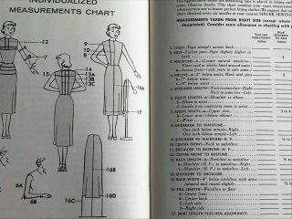 Vintage 1960 Singer Sewing Library Book on How to Measure Alter Fit Your Clothes 3