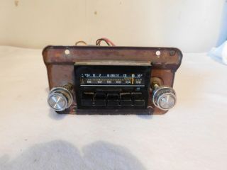 Vintage Ford Car Stereo Oem Factory Am/fm Pushbutton Radio With Plate