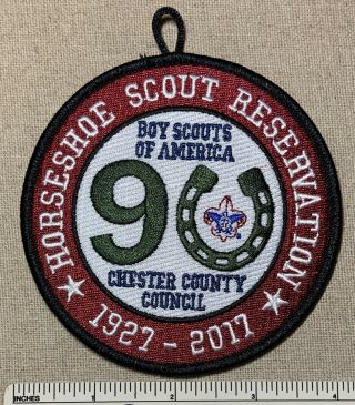 2017 Horseshoe Reservation Boy Scout Camp Patch Chester County Council 90th Bsa