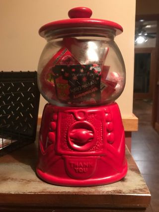 Gumball Machine Glass Candy Cookie Jar