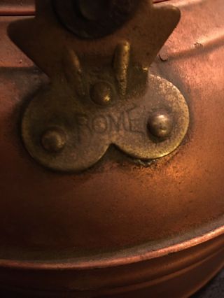 Vintage Revere Ware Copper & Brass Tea Pot Kettle Rome Ny