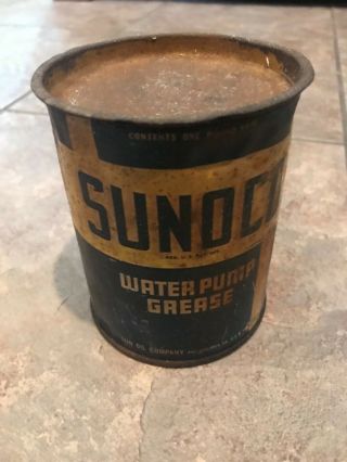 Sunoco Motor Oil Can Water Pump Grease Can