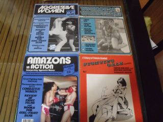 8 Vintage ALL FEMALE WRESTLING Magazines W/Women,  Girl,  LADY Wrestlers 3