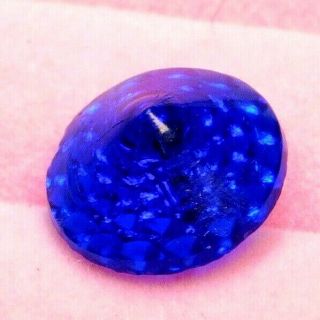 Antique Cobalt Blue Glass Button Cone Shaped