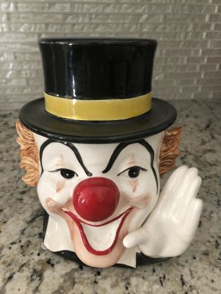 Vintage Rare Clown Musical Cookie Jar