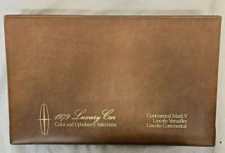 Vintage 1979 Lincoln Luxury Car Color And Upholstery Selections Book Binder