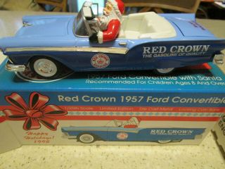 Mib 1995 Red Crown Gasoline 1957 Ford Convertible 1/25 Scale Die - Cast Bank