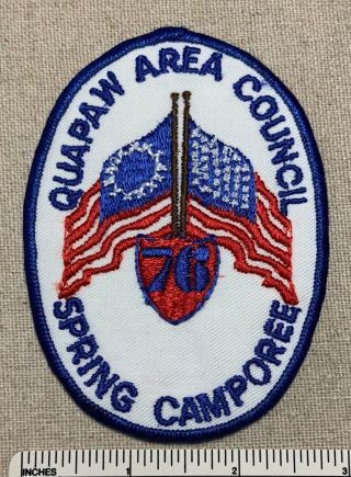 Vintage 1976 Quapaw Area Council Boy Scout Spring Camporee Patch Bicentennial