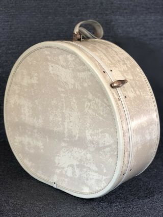 Vintage Samsonite Streamlite Round Oval Train Case Luggage Hatbox