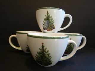 Traditions Holiday Celebrations By Christopher Radko 4 Cups Tree - Green Trim - 3.  75