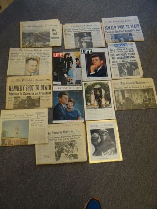 1963 Jfk John F Kennedy Assassination Newspapers,  Magazines Look