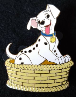 Dalmatian Puppy In A Basket 101 Dalmations Disney Pin Le500