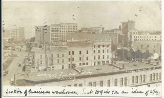 Real Photo Postcard: Press Building Etc.  Winnipeg 1905 George Barrowclough.