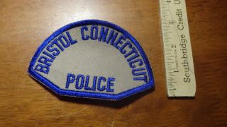 Vintage Bristol Connecticut Police Department Felt Obsolete Patch Bx X 8