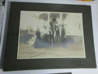 Vintage Real Photo Victorian With Gramophone Phonograph Horn Arroyo Grande Ca.