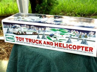 ✅ 1995 Hess Toy Truck And Helicopter Real Lights Multiple Sounds